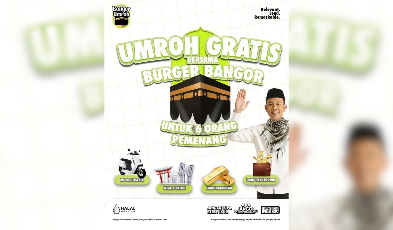 Hadiah Umroh Gratis Bersama Burger Bangor, Dapatkan Kesempatan Itu, Simak Caranya Di Sini